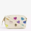 KURT GEIGER LONDON Shoreditch Metallic-heart Leather Camera Bag For Womens Bone -KURT GEIGERLONDON Sales unnamed file 590