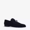 KURT GEIGER LONDON Hugh Eagle Embellished Quilted Suede Loafers Navy -KURT GEIGERLONDON Sales unnamed file 620