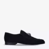 KURT GEIGER LONDON Hugh Eagle Embellished Quilted Suede Loafers Navy -KURT GEIGERLONDON Sales unnamed file 622