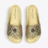 KURT GEIGER LONDON Meena Eagle Metallic Sliders Gold -KURT GEIGERLONDON Sales unnamed file 639