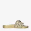 KURT GEIGER LONDON Meena Eagle Metallic Sliders Gold -KURT GEIGERLONDON Sales unnamed file 643