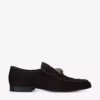 KURT GEIGER LONDON Hugh Eagle Head Embellished Suede Loafers Brown -KURT GEIGERLONDON Sales unnamed file 658