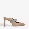 KURT GEIGER LONDON Duke Crystal-embellished Leather Heeled Mules For Womens Camel -KURT GEIGERLONDON Sales unnamed file 663