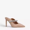 KURT GEIGER LONDON Duke Crystal-embellished Leather Heeled Mules For Womens Camel -KURT GEIGERLONDON Sales unnamed file 665