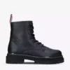 KURT GEIGER LONDON Birdie Rainbow-detail Lace-up Leather Boots For Womens Black -KURT GEIGERLONDON Sales unnamed file 676