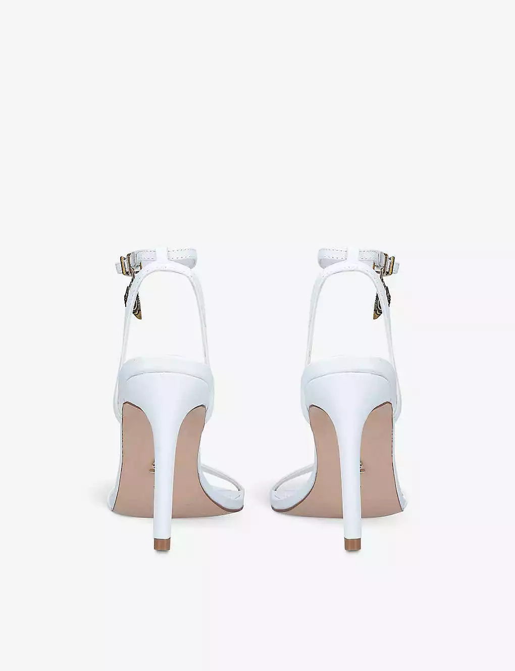 KURT GEIGER LONDON Shoreditch Eagle-charm Leather Heeled Sandals White/oth 6 KURT GEIGER LONDON Shoreditch Eagle-charm Leather Heeled Sandals White/oth - Image 4