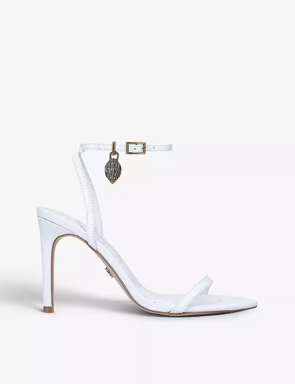 KURT GEIGER LONDON Shoreditch Eagle-charm Leather Heeled Sandals White/oth 7 KURT GEIGER LONDON Shoreditch Eagle-charm Leather Heeled Sandals White/oth - Image 5