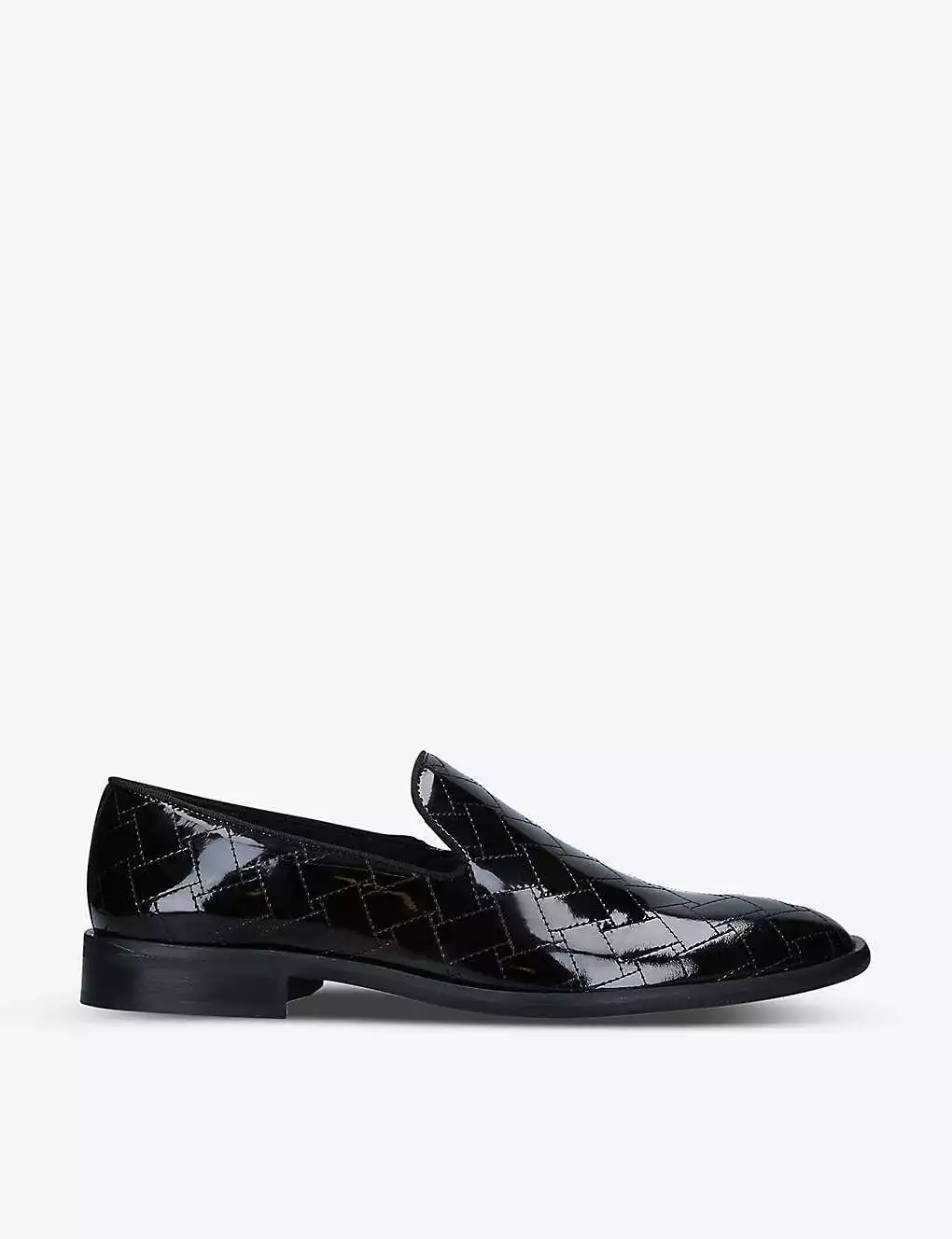 KURT GEIGER LONDON Spencer Quilt-stitch Patent-leather Loafers Black 3 KURT GEIGER LONDON Spencer Quilt-stitch Patent-leather Loafers Black