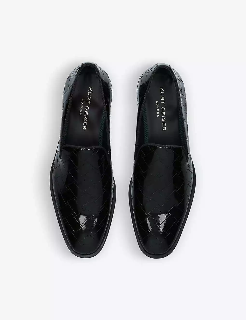 KURT GEIGER LONDON Spencer Quilt-stitch Patent-leather Loafers Black 4 KURT GEIGER LONDON Spencer Quilt-stitch Patent-leather Loafers Black - Image 2