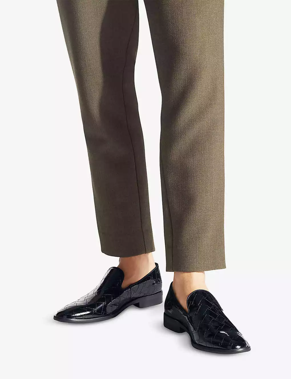 KURT GEIGER LONDON Spencer Quilt-stitch Patent-leather Loafers Black 7 KURT GEIGER LONDON Spencer Quilt-stitch Patent-leather Loafers Black - Image 5