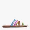 KURT GEIGER LONDON Deliah Rainbow Leather Sandals For Womens Mult/other -KURT GEIGERLONDON Sales unnamed file 713