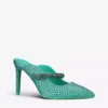 KURT GEIGER LONDON Duke Drench Crystal-embellished Faux-suede Heeled Mules Green -KURT GEIGERLONDON Sales unnamed file 74