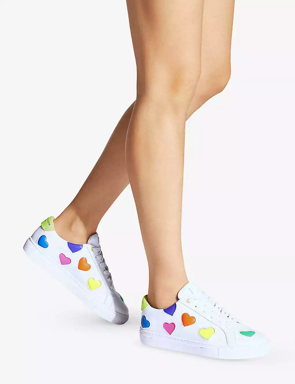 KURT GEIGER LONDON Lane Love-heart Leather Trainers For Womens Other 7 KURT GEIGER LONDON Lane Love-heart Leather Trainers For Womens Other - Image 5