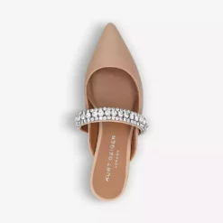 KURT GEIGER LONDON Princely Embellished-strap Leather Mules For Womens Camel