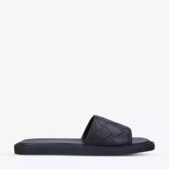 KURT GEIGER LONDON Oscar Quilted Leather Sliders Blk/other