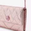 KURT GEIGER LONDON Kensington Quilted Leather Wallet-on-chain For Womens Pink -KURT GEIGERLONDON Sales unnamed file 765