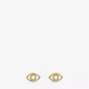 KURT GEIGER LONDON Multicoloured-stone Evil Eye Pendant Stud Earrings For Womens Gold -KURT GEIGERLONDON Sales unnamed file 802