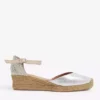 KURT GEIGER LONDON Minty Metallic Leather And Raffia Espadrilles For Womens Silver -KURT GEIGERLONDON Sales unnamed file 818