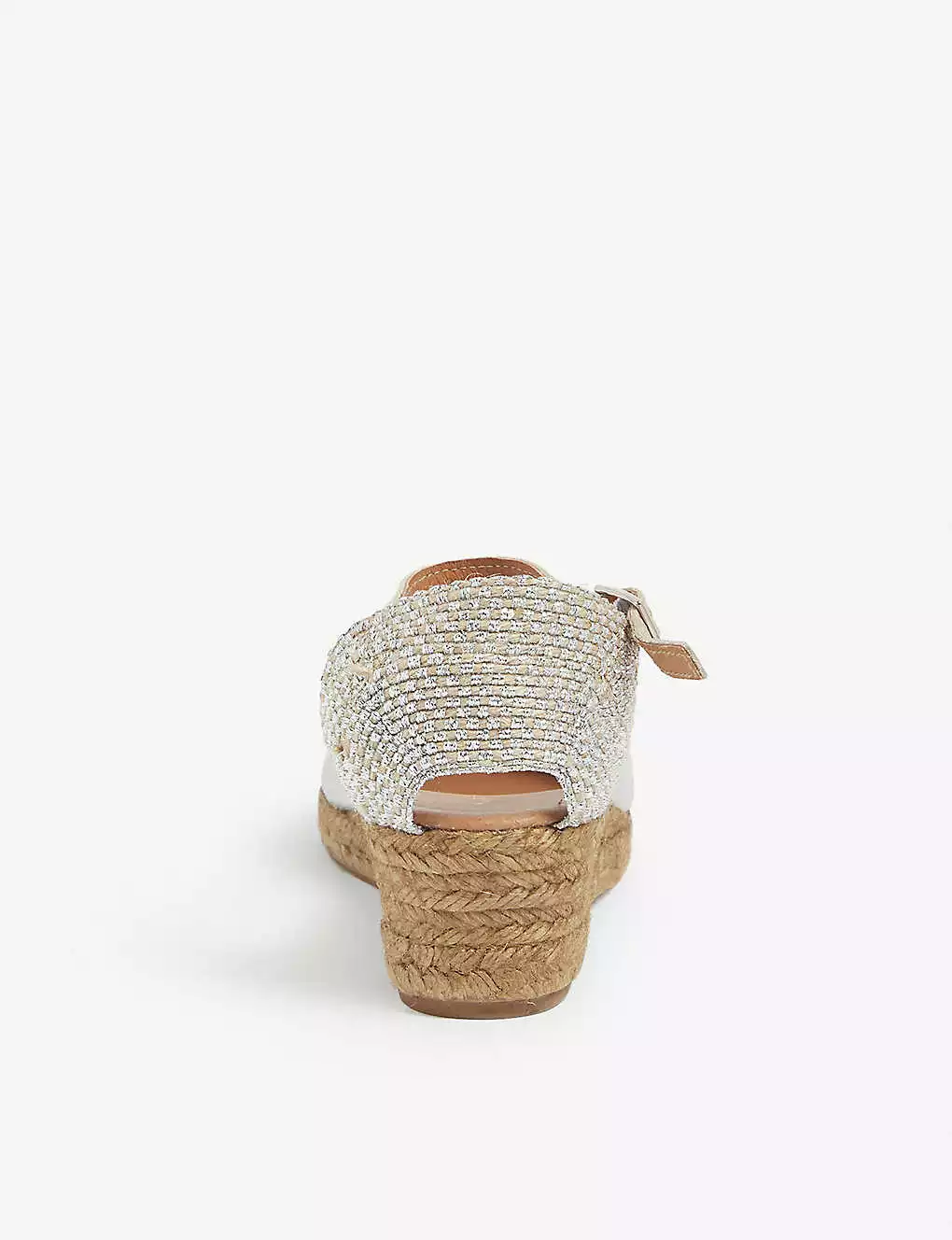 KURT GEIGER LONDON Minty Metallic Leather And Raffia Espadrilles For Womens Silver 6 KURT GEIGER LONDON Minty Metallic Leather And Raffia Espadrilles For Womens Silver - Image 4