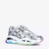 KURT GEIGER LONDON Lettie Rainbow-insert Chunky Leather Trainers For Womens Silver -KURT GEIGERLONDON Sales unnamed file 834
