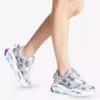 KURT GEIGER LONDON Lettie Rainbow-insert Chunky Leather Trainers For Womens Silver -KURT GEIGERLONDON Sales unnamed file 836