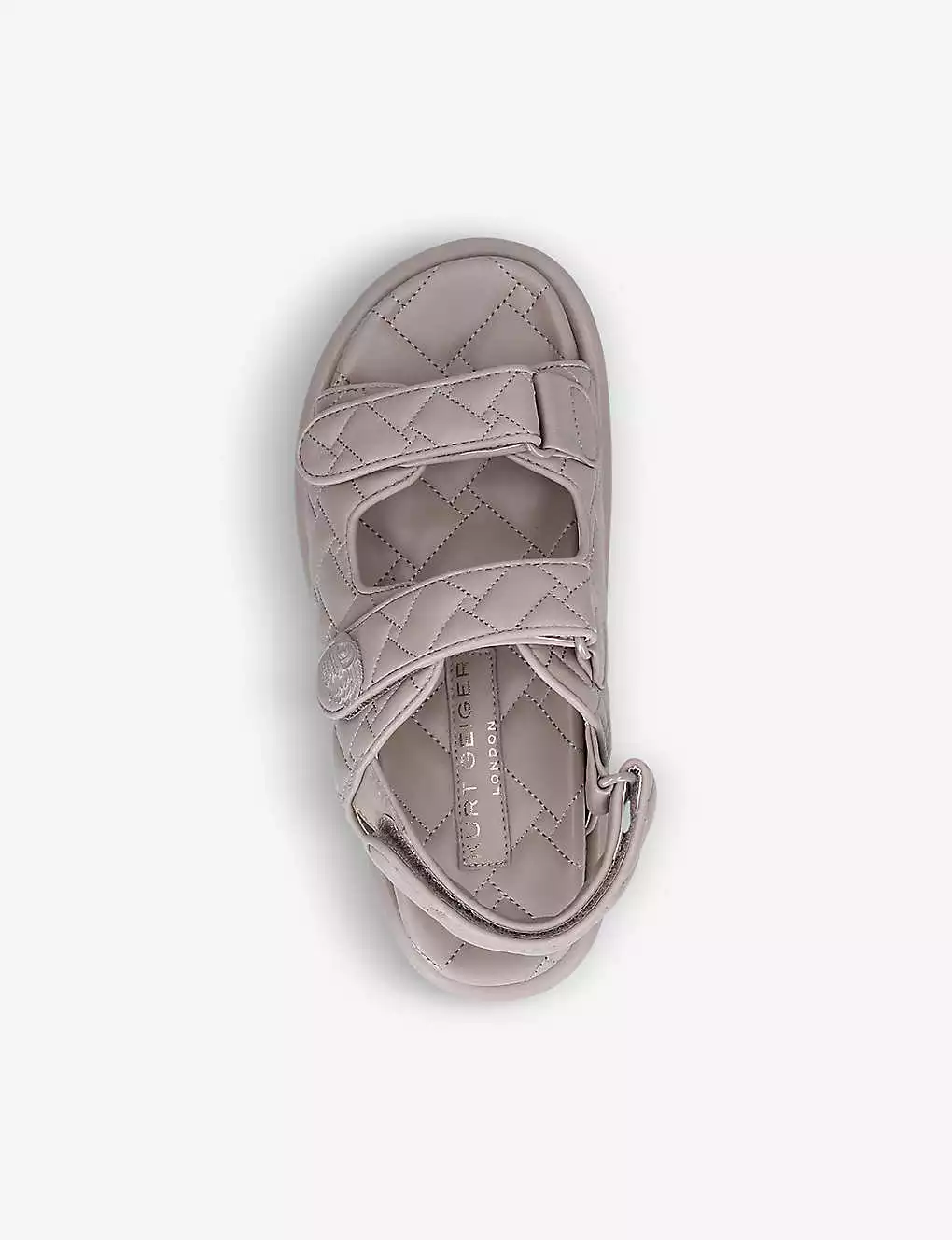 KURT GEIGER LONDON Orson Quilted Faux-leather Sandals For Womens Blush 4 KURT GEIGER LONDON Orson Quilted Faux-leather Sandals For Womens Blush - Image 2