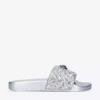 KURT GEIGER LONDON Meena Eagle Metallic Sliders Silver -KURT GEIGERLONDON Sales unnamed file 853