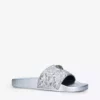 KURT GEIGER LONDON Meena Eagle Metallic Sliders Silver -KURT GEIGERLONDON Sales unnamed file 855