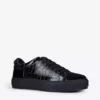KURT GEIGER LONDON Laney Crocodile-embossed Patent-leather Trainers Black -KURT GEIGERLONDON Sales unnamed file 861