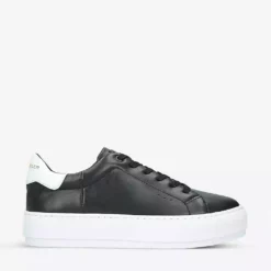 KURT GEIGER LONDON Laney Leather Platform Trainers For Womens Black
