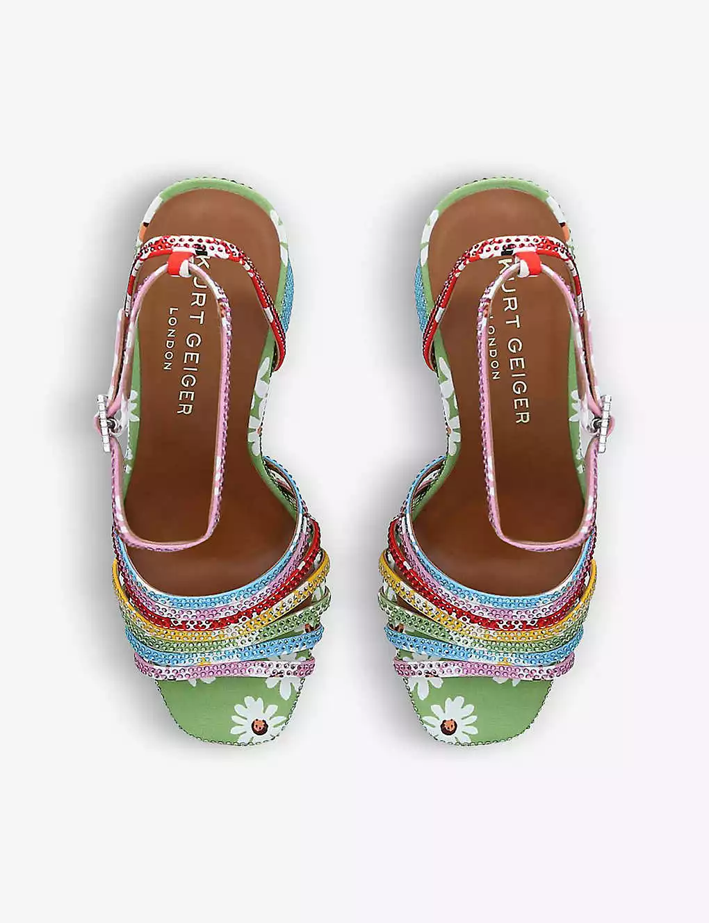 KURT GEIGER LONDON Pierra Gem-embellished Platform Sandals For Womens Mult/other 4 KURT GEIGER LONDON Pierra Gem-embellished Platform Sandals For Womens Mult/other - Image 2