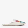KURT GEIGER LONDON Otter Rainbow Lobster-embroidered Leather Mules For Womens White/comb -KURT GEIGERLONDON Sales unnamed file 924