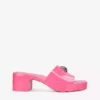 KURT GEIGER LONDON Maddie Eagle Head-embellished Patent Mules For Womens Pink -KURT GEIGERLONDON Sales unnamed file 944