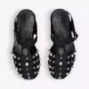 KURT GEIGER LONDON Madelyn Stud-embellished Faux-leather Fisherman Sandals For Womens Black -KURT GEIGERLONDON Sales unnamed file 956