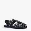 KURT GEIGER LONDON Madelyn Stud-embellished Faux-leather Fisherman Sandals For Womens Black -KURT GEIGERLONDON Sales unnamed file 957