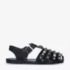 KURT GEIGER LONDON Madelyn Stud-embellished Faux-leather Fisherman Sandals For Womens Black -KURT GEIGERLONDON Sales unnamed file 959