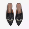 KURT GEIGER LONDON Olive Embellished Leather Mules For Womens Black -KURT GEIGERLONDON Sales unnamed file 971