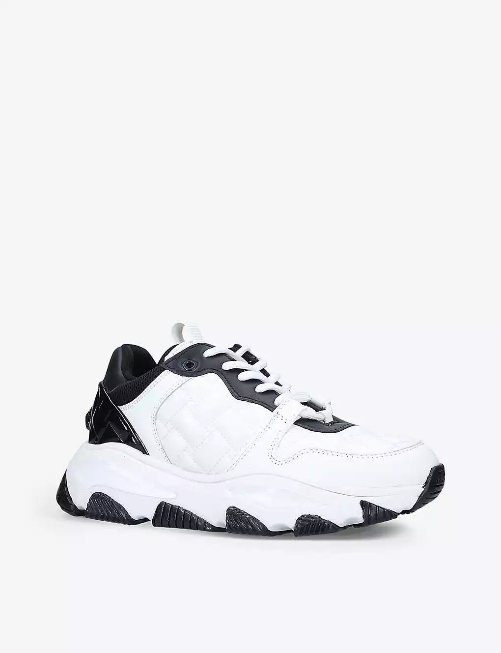 KURT GEIGER LONDON Lettie Eagle Quilted Chunky-soled Leather Low-top Trainers For Womens White/blk 5 KURT GEIGER LONDON Lettie Eagle Quilted Chunky-soled Leather Low-top Trainers For Womens White/blk - Image 3