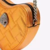 KURT GEIGER LONDON Kensington Heart Leather Cross-body Bag For Womens Orange -KURT GEIGERLONDON Sales unnamed file 992